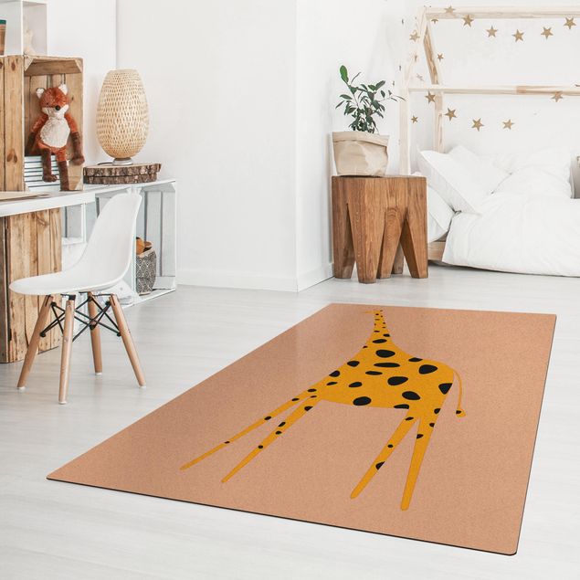 moderne gulvtæppe Yellow Giraffe