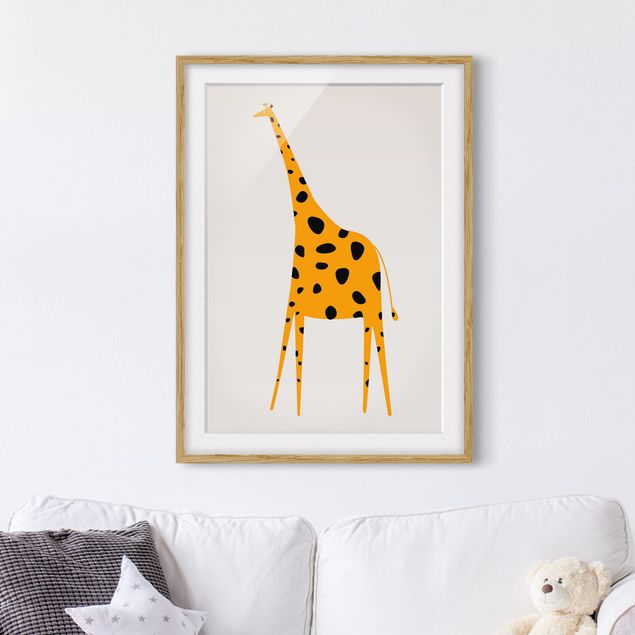 Børneværelse deco Yellow Giraffe