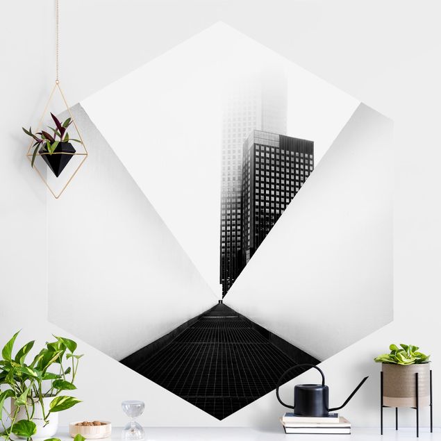 køkken dekorationer Geometrical Architecture Study Black And White