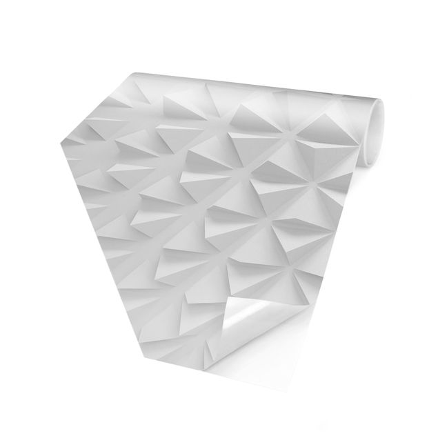 Hvid tapet Geometrical Pattern 3D Effect