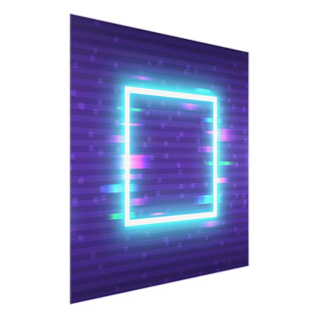 Glas magnettavla Geometrical Square In Neon Colours
