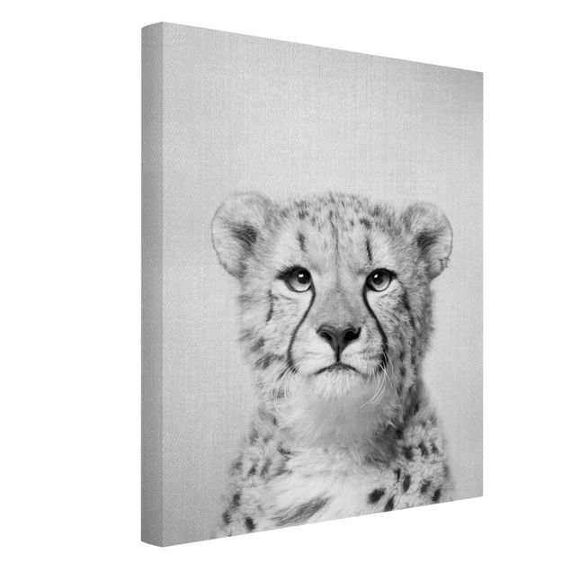 Billeder på lærred dyr Cheetah Gerald Black And White