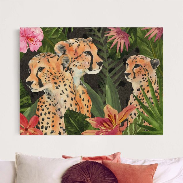 køkken dekorationer Three Cheetahs In The Jungle