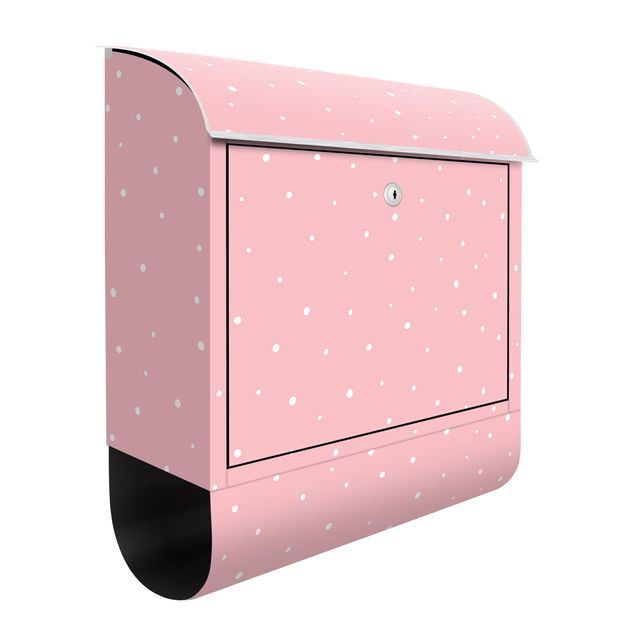 Postkasser lyserød Drawn Little Dots On Pastel Pink