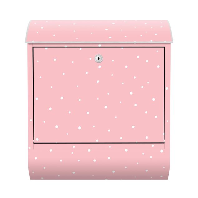 Postkasser Drawn Little Dots On Pastel Pink