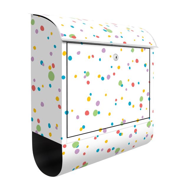 Postkasser farvet Drawn Little Dots Colourful