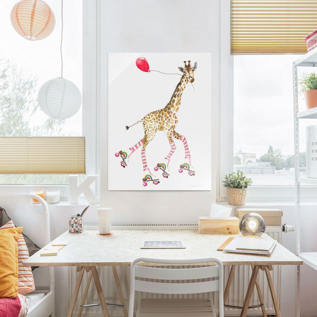 Glasbilleder dyr Giraffe on a joy ride