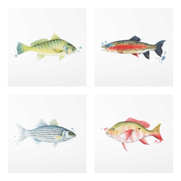 Billeder moderne Ink Trap - Fish Set I