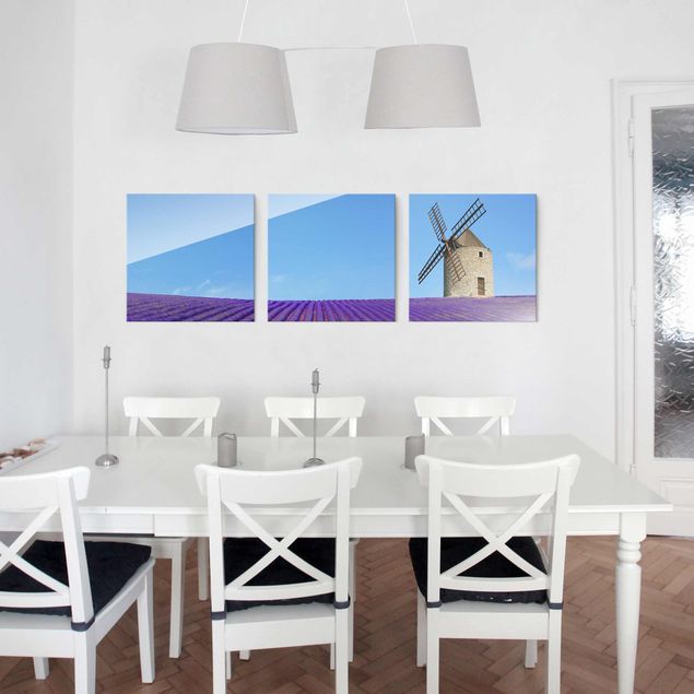 Glasbilleder landskaber Lavender Scent In The Provence