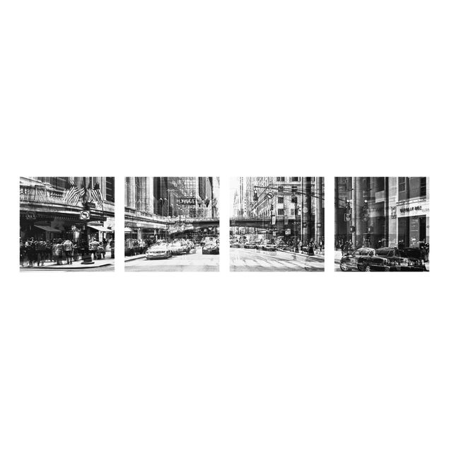 Glasbilleder arkitektur og skyline NYC Urban black and white