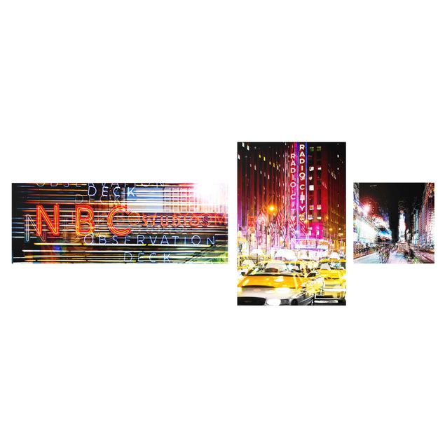 Glasbilleder arkitektur og skyline Times Square City Lights