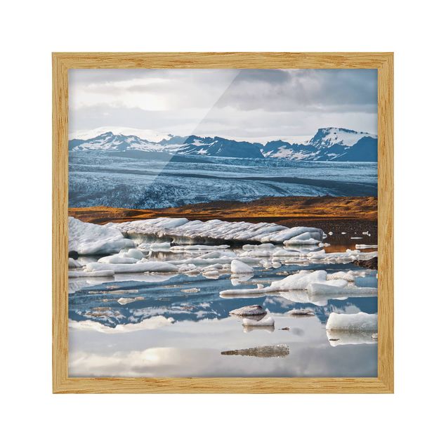 Indrammede plakater landskaber Glacier Lagoon