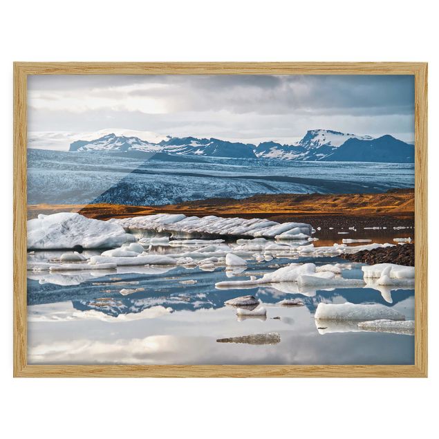 Indrammede plakater landskaber Glacier Lagoon