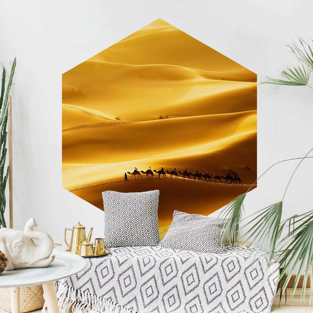 Fototapet ørkener Golden Dunes