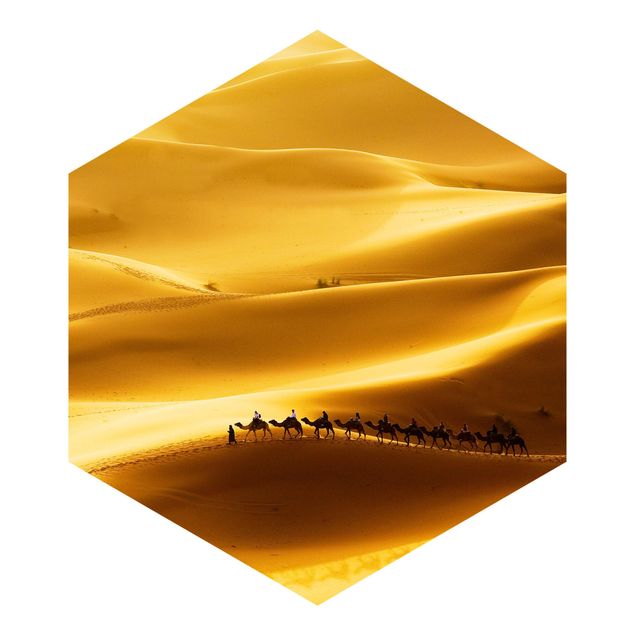 Sekskantede Tapeter Golden Dunes