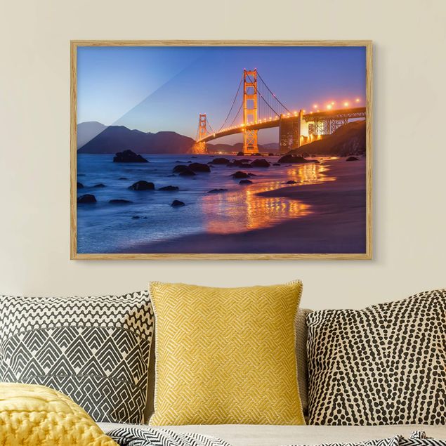 Billeder arkitektur og skyline Golden Gate Bridge At Dusk