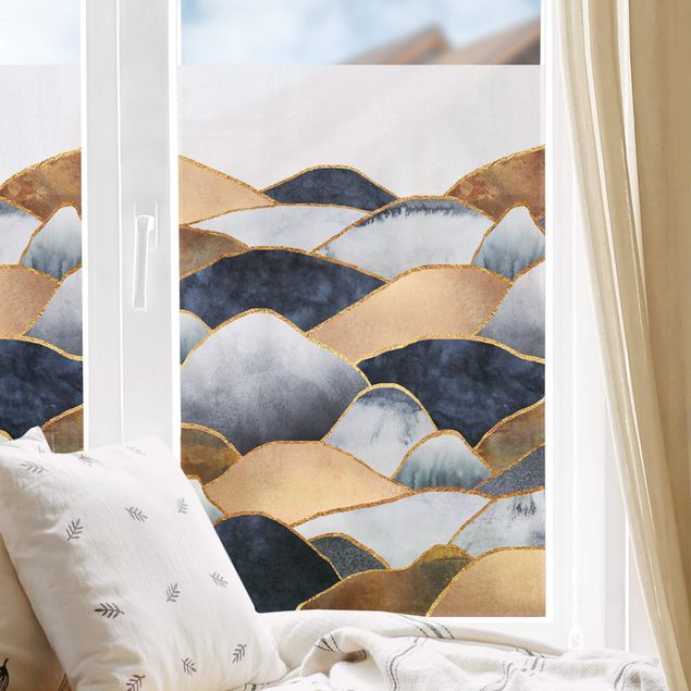 Selvklæbende folier Golden Mountains Watercolour