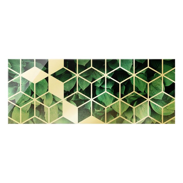 Billeder Elisabeth Fredriksson Golden Geometry - Green Leaves
