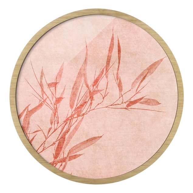 Billeder kunsttryk Golden Sun Pink Bamboo