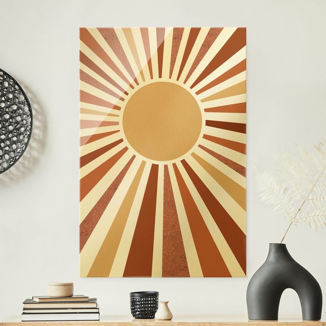 Billeder abstrakt Golden Sun Rays