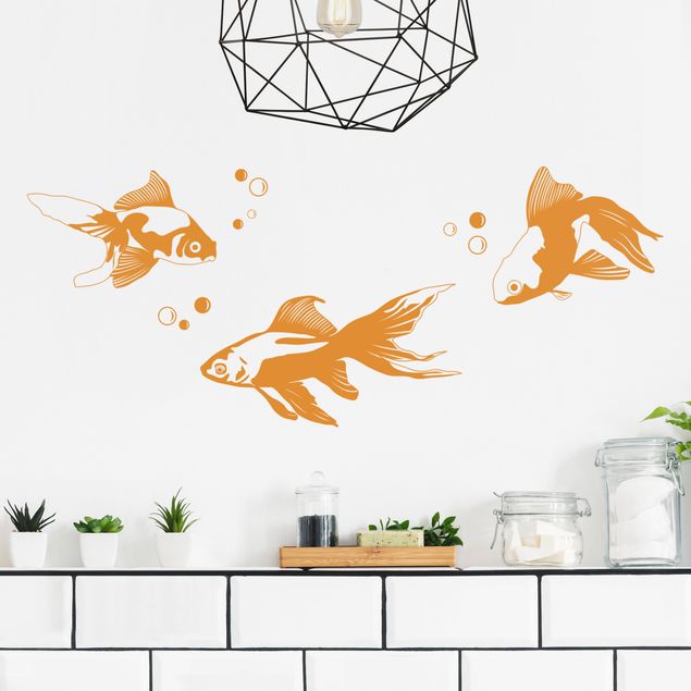 Wallstickers fisk Goldfish Set