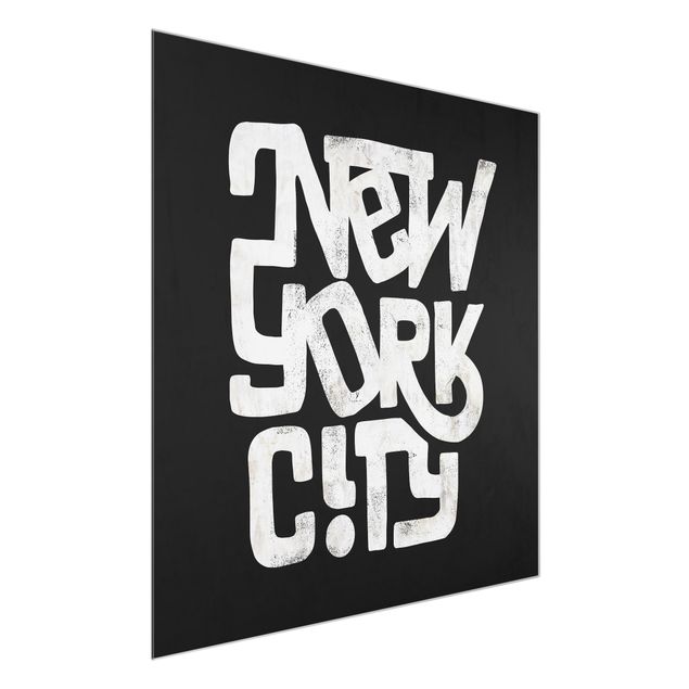 Glasbilleder ordsprog Graffiti Art Calligraphy New York City Black