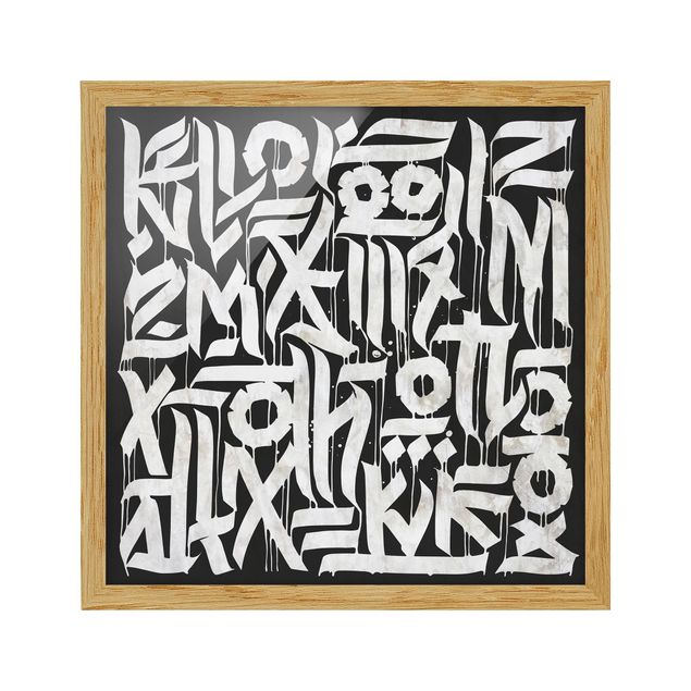 Billeder sort og hvid Graffiti Art Calligraphy Black