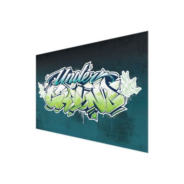 Glas magnettavla Graffiti Art Underground