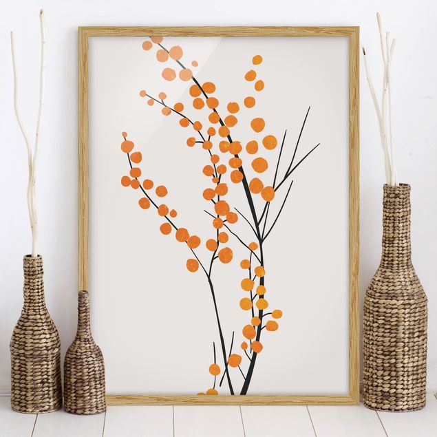 køkken dekorationer Graphical Plant World - Berries Orange