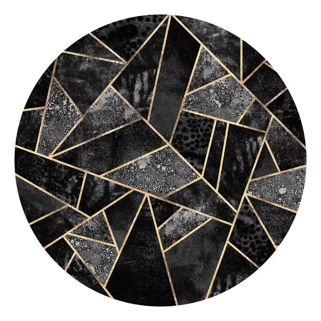 Moderne tapet Grey Triangles Gold