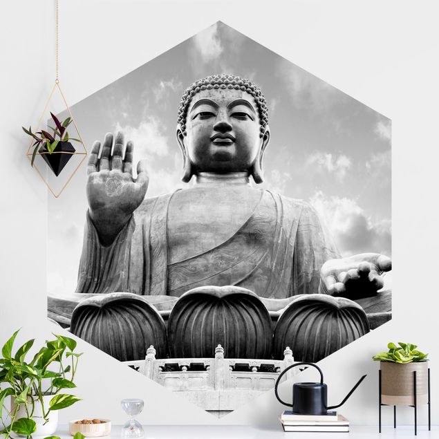 køkken dekorationer Big Buddha Black And White
