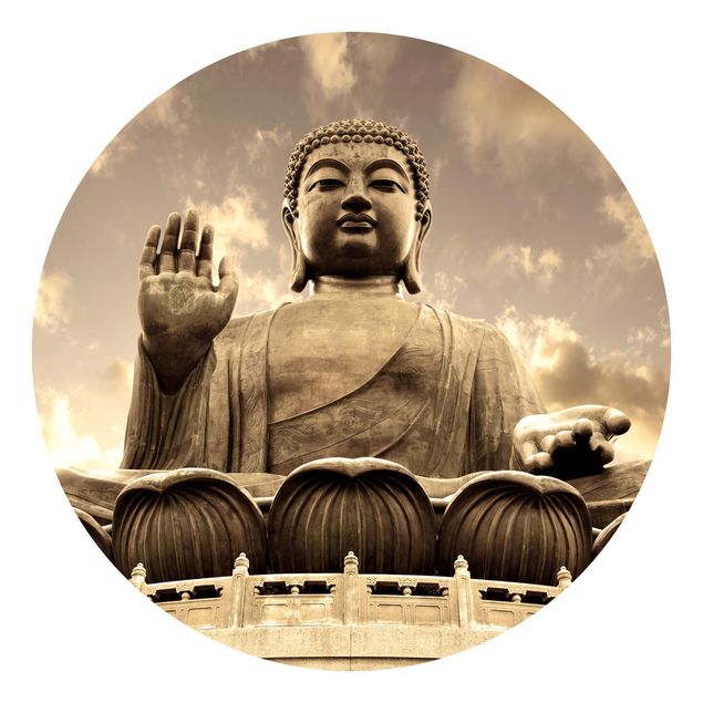 Fototapet spirituelt Big Buddha Sepia