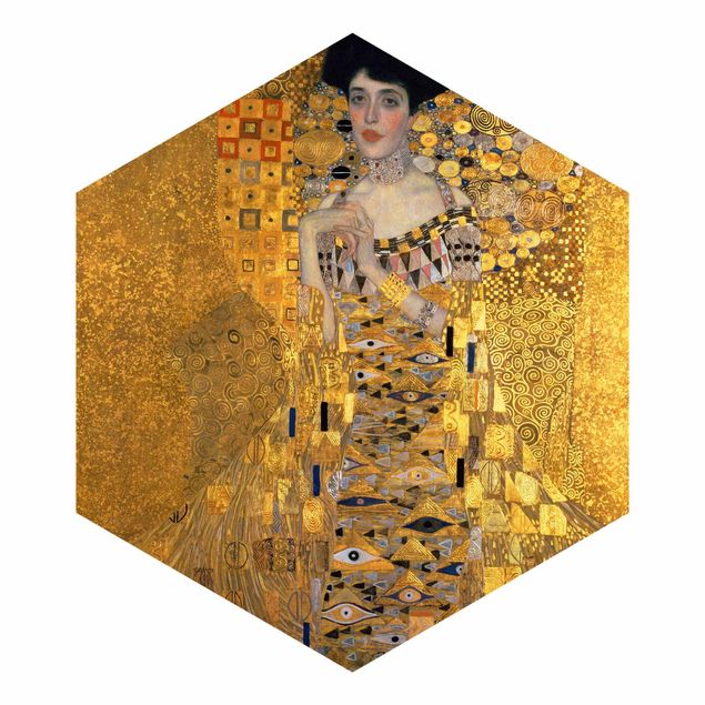 Sekskantede Tapeter Gustav Klimt - Portrait Of Adele Bloch-Bauer I
