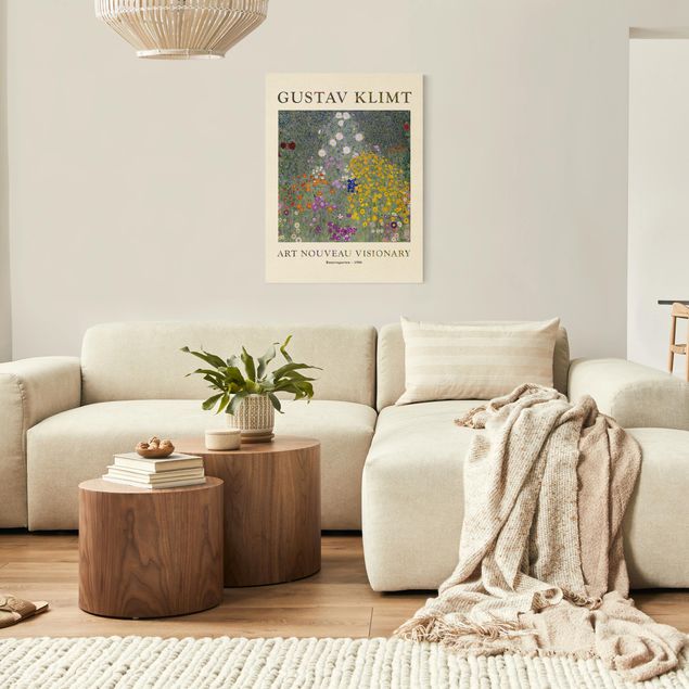 Billeder på lærred blomster Gustav Klimt - Farmer's Garden - Museum Edition