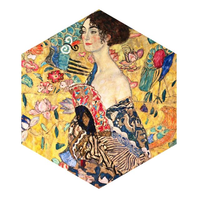 Gult tapet  Gustav Klimt - Lady With Fan