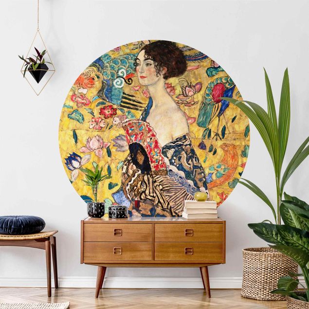 Kunst stilarter art deco Gustav Klimt - Lady With Fan