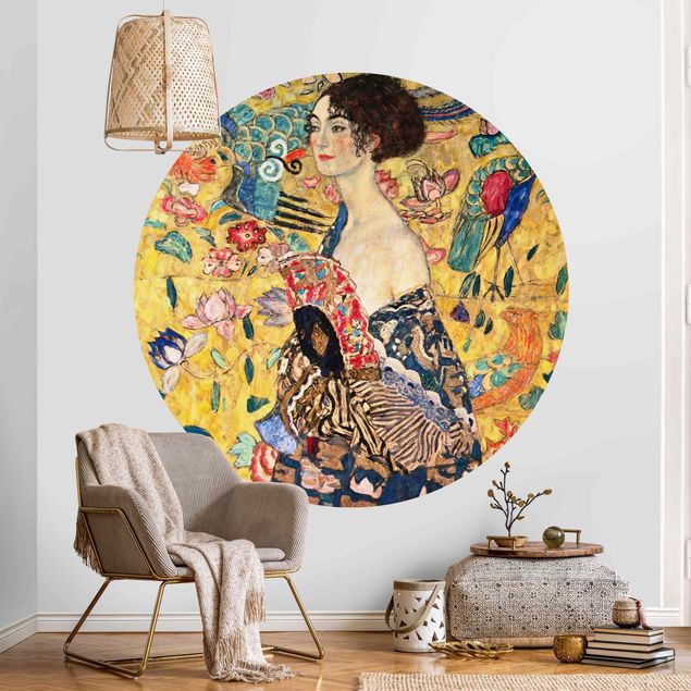 køkken dekorationer Gustav Klimt - Lady With Fan