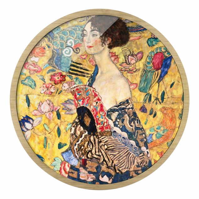 Billeder portræt Gustav Klimt - Lady With Fan