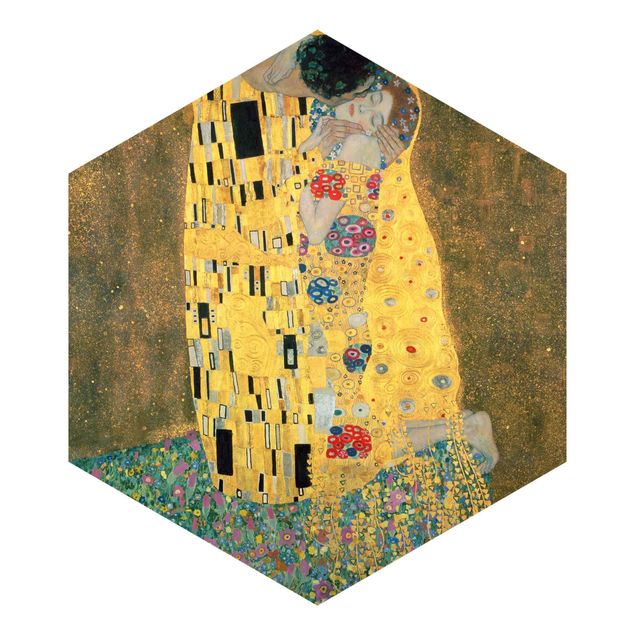 Sekskantede Tapeter Gustav Klimt - The Kiss