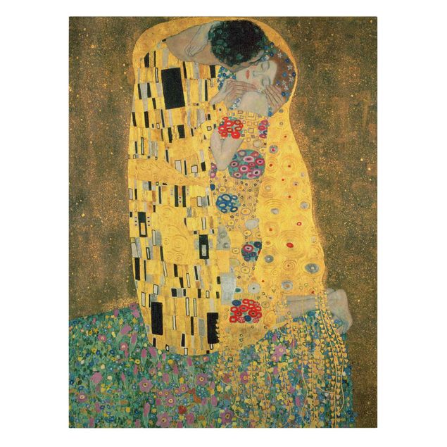 Billeder på lærred kunsttryk Gustav Klimt - The Kiss