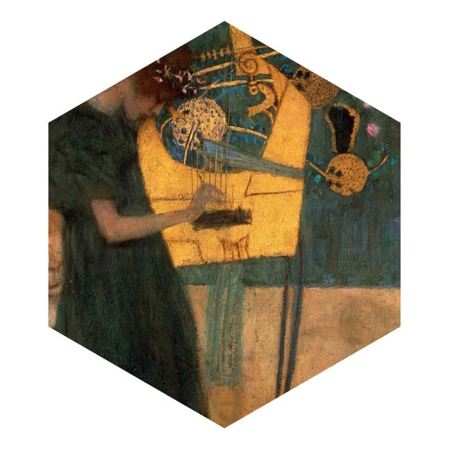 Sekskantede Tapeter Gustav Klimt - Music