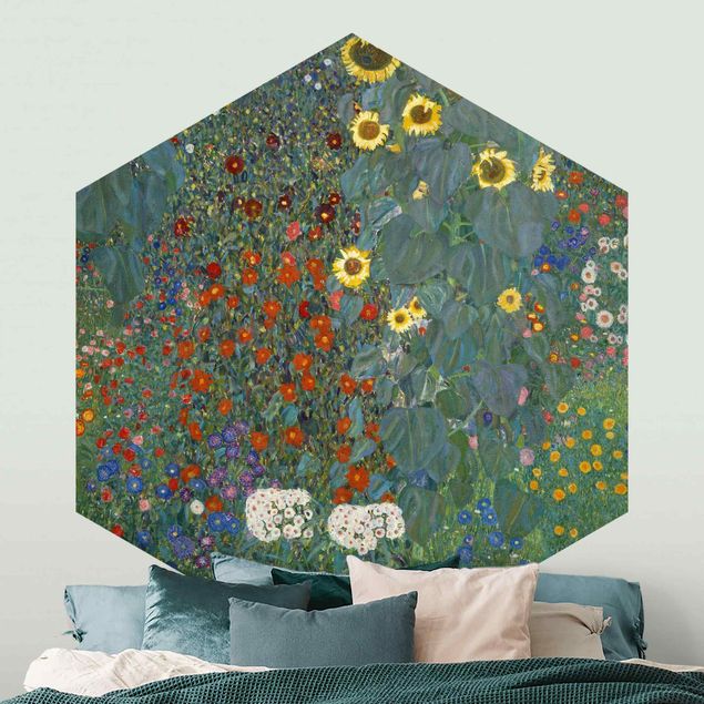 køkken dekorationer Gustav Klimt - Garden Sunflowers