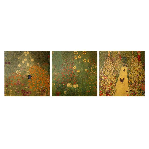 Billeder blomster Gustav Klimt - In The Garden