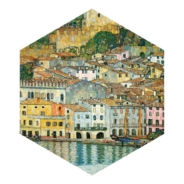 Sekskantede Tapeter Gustav Klimt - Malcesine On Lake Garda