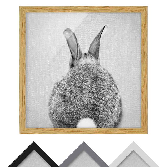 Billeder Gal Design Hare From Behind Black And White