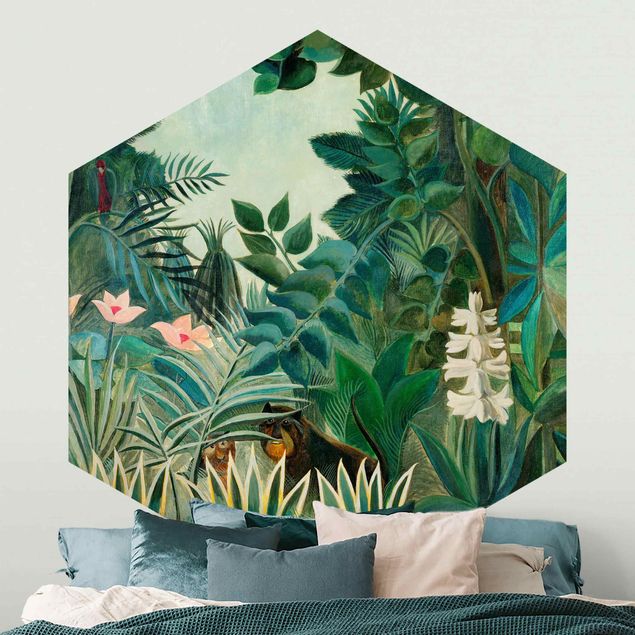 Tapet blomster Henri Rousseau - The Equatorial Jungle