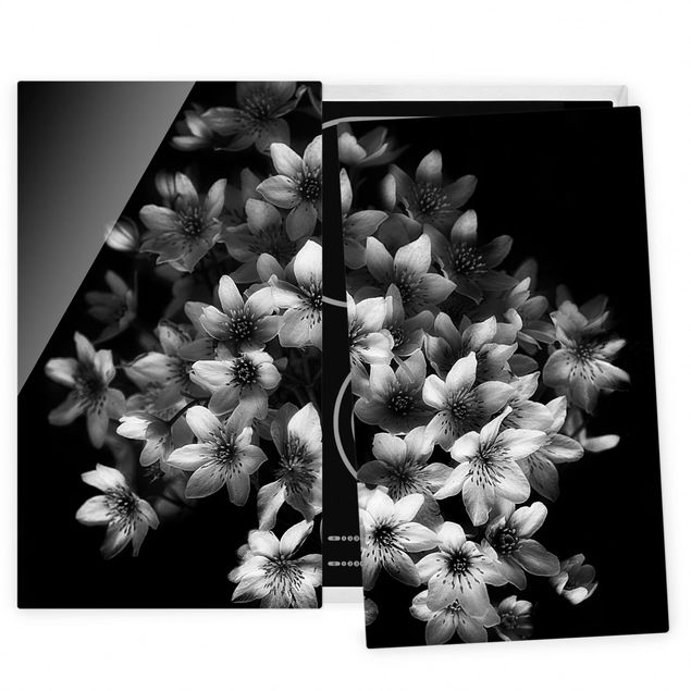 Komfur dækplader blomster Dark Clematis Bunch