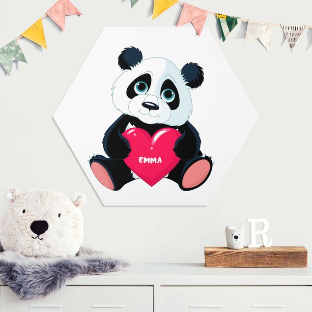 Børneværelse deco Panda With Heart