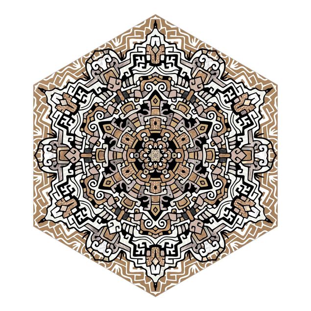 Tapet Hexagonal Mandala With Details