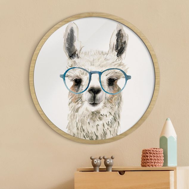 Rund billeder Hip Lama With Glasses Ill